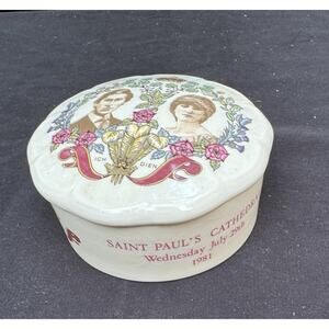 Prince Charles & Princess Diana-British Royal Commemorative-Dish-Box-Trinket -C6